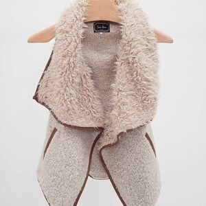 open front sherpa vest